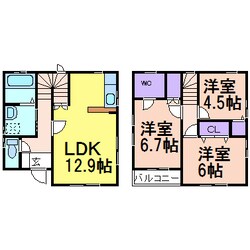 あじさい（貸家）の物件間取画像